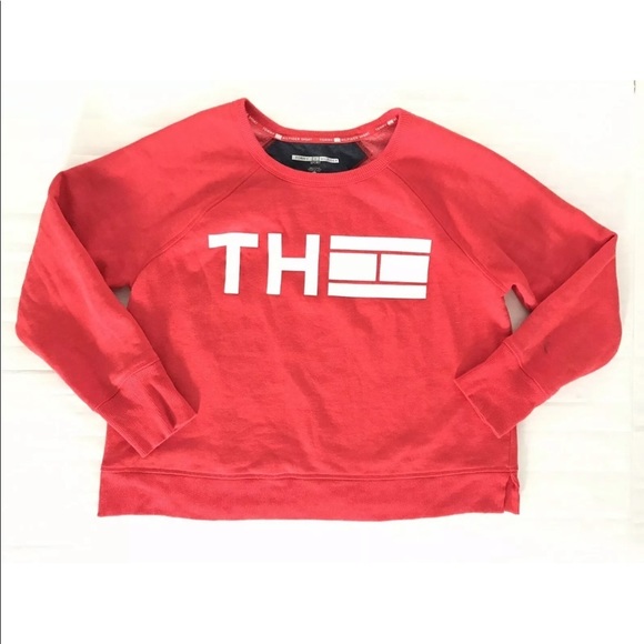 Tommy Hilfiger | Sport Womens Red Logo Sweater - Picture 11 of 12